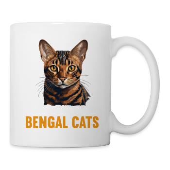Bengal Cat Bengalkatze - Tasse - Weiß - Rechts