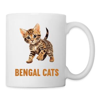 Bengal Cat Bengalkatze - Tasse - Weiß - Rechts