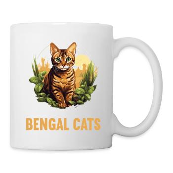 Bengal Cat Bengalkatze - Tasse - Weiß - Rechts