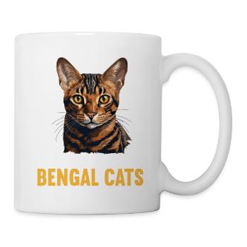 Bengal Cat Bengalkatze - Tasse - Weiß - Rechts