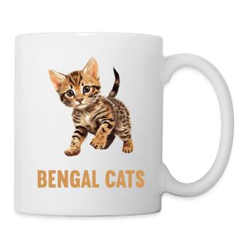 Bengal Cat Bengalkatze - Tasse - Weiß - Rechts