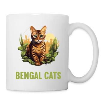 Bengal Cat Bengalkatze - Tasse - Weiß - Rechts