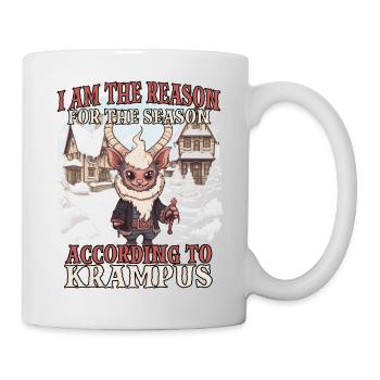 Krampus T Dämonischer Weihnachtsmann Kramperl - Tasse - Weiß - Rechts