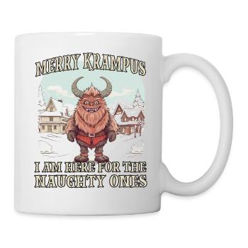 Krampus mask Krampus costume evil Santa Claus - Mug - white - Right