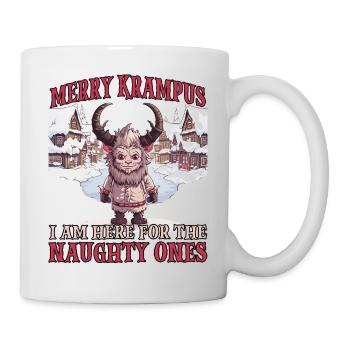 Krampus mask Krampus costume evil Santa Claus - Mug - white - Right