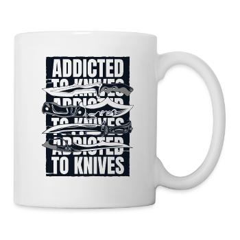 Süchtig nach Messern Restaurations-Sammelmesser - Tasse - Weiß - Rechts