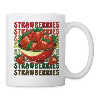 STRAWBERRIES - Tasse - Weiß - Rechts