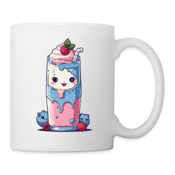 Myrtilles Milkshake Fun Kawaii Anime - Mug blanc - blanc - Droite