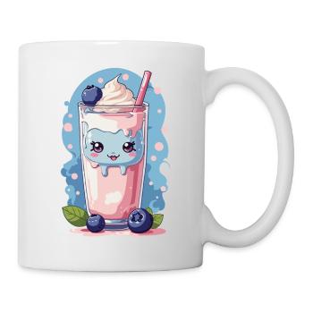 Myrtilles Kawaii Anime Milkshake Fun - Mug blanc - blanc - Droite