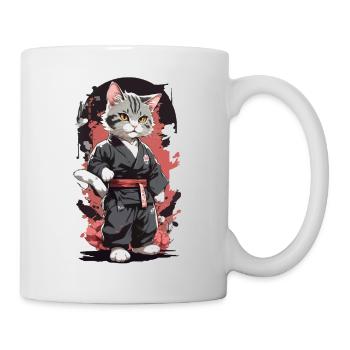 Karaté Chat Arts Martiaux Drôle Autodéfense - Mug blanc - blanc - Droite