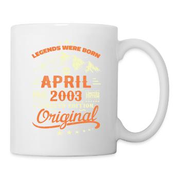 April 2003 Geburtstagsgeschenk 2003 April Legenden - Tasse - Weiß - Rechts