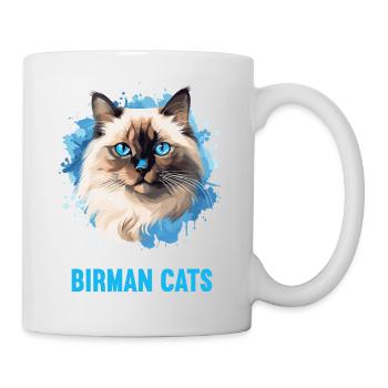 Birman Cat Birma Katze - Tasse - Weiß - Rechts