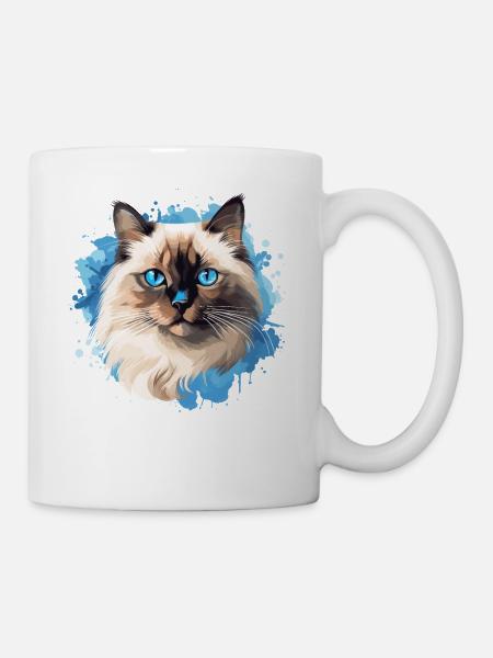 Birman Cat Birma Katze - Tasse - Weiß