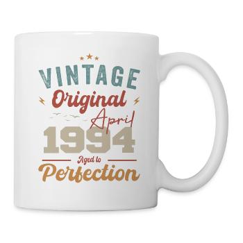 Vintage né avril 1994 cadeau d’anniversaire - Mug blanc - blanc - Droite