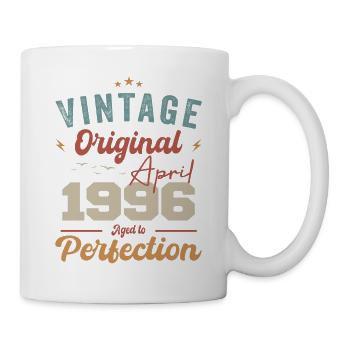 Vintage Born In April 1996 Birthday Gift - Mug - white - Right