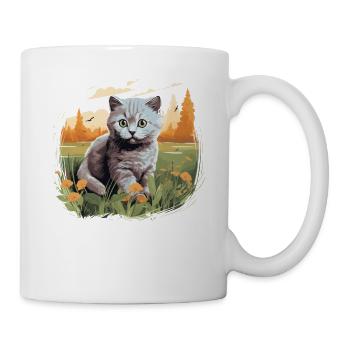 Cat Cats British Shorthair British Shorthair - Mug - white - Right