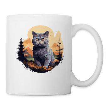 Cat Cats British Shorthair British Shorthair - Mug - white - Right