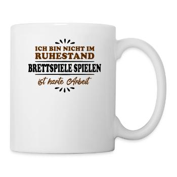 Ruhestand Rentner Pensioner Brettspiele-Spieler - Tasse - Weiß - Rechts