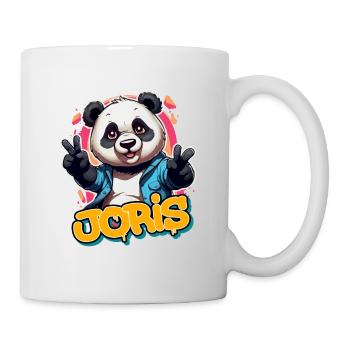 JORIS - Beau prénom de garçon avec un panda cool - Mug blanc - blanc - Droite