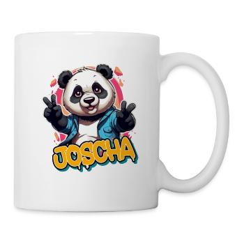 JOSCHA - Beau prénom de garçon avec panda cool - Mug blanc - blanc - Droite