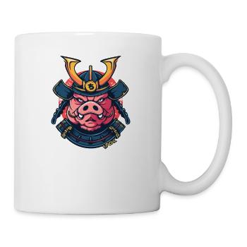 Alter Samurai Shogun Schwein aus dem alten Japan - Tasse - Weiß - Rechts