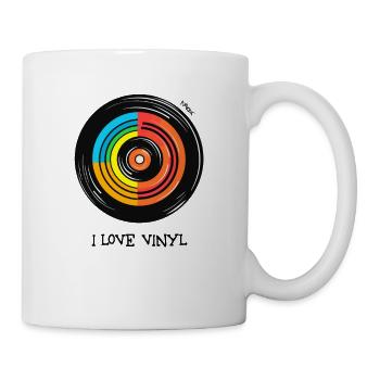Ich liebe Vinyl Schallplatten - Tasse - Weiß - Rechts