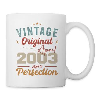Vintage né en avril 2003 cadeau d’anniversaire - Mug blanc - blanc - Droite