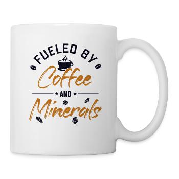 Alimenté par le café et les minéraux Géologue Minéral - Mug blanc - blanc - Droite