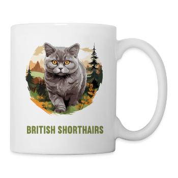 Cat Cats British Shorthair British Shorthair - Mug - white - Right