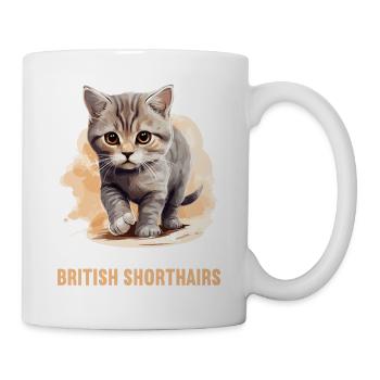 Cat Cats British Shorthair British Shorthair - Mug - white - Right