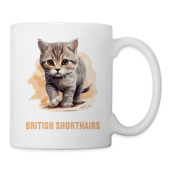 Cat Cats British Shorthair British Shorthair - Mug - white - Right