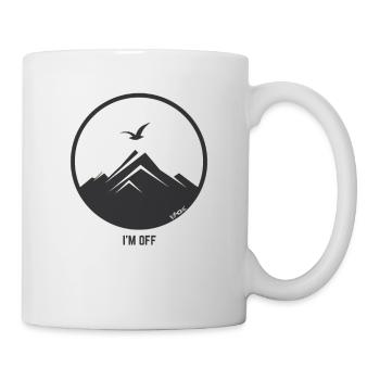 Frei wie ein Vogel: Natur, Berge, Outdoor - Tasse - Weiß - Rechts