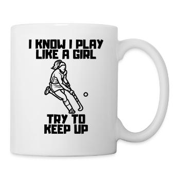 Hockey sur gazon cadeau joueur de hockey floorball - Mug blanc - blanc - Droite