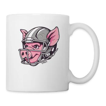 Helmet American Football Pig - Mug - white - Right