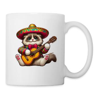 Cinco de Mayo Cat with Guitar - Mug - white - Right