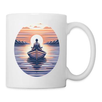 Voilier, Méditation, Coucher De Soleil, Nature - Mug blanc - blanc - Droite