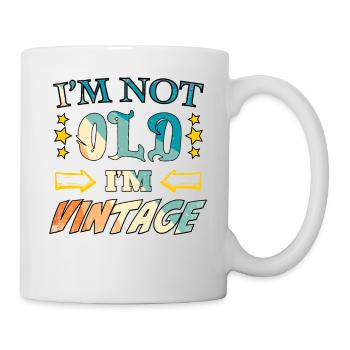 Je ne suis pas vieux, je suis vintage - Mug blanc - blanc - Droite