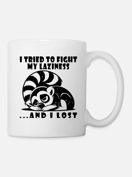 Paresseux Lémurien Paresseux Fatigué Détendu - Mug blanc - blanc