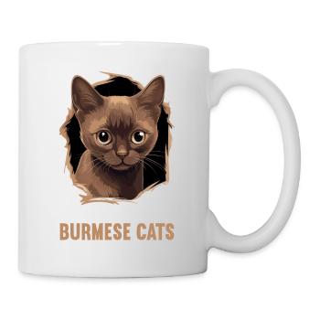 Burmese Cat Burma Katze - Mug - white - Right