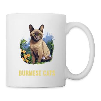 Burmese Cat Burma Katze - Mug - white - Right