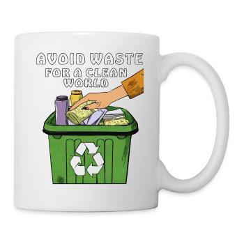 MÜLLTONNE AVOID WASTE FOR A CLEAN WORLD - Mug - white - Right