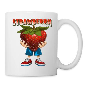 ERDBEERE STRAWBERRY - Tasse - Weiß - Rechts