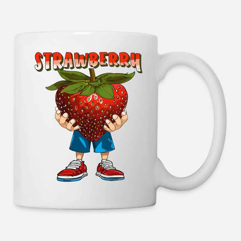 ERDBEERE STRAWBERRY - Tasse - Weiß