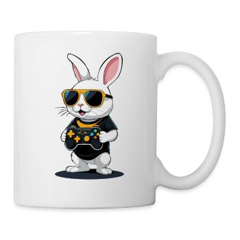 Lapin de Pâques Gamer & Gaming Streetwear Iconique - Mug blanc - blanc - Droite