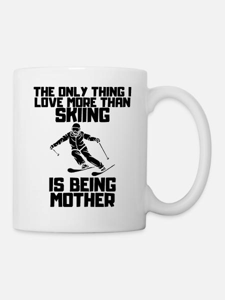 Skifahrer Skidesign Skifahroutfit Ski Skifahren - Tasse - Weiß