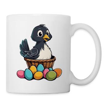 Easter Chicken Colorful Cute Funny Easter Eggs Nest - Mug - white - Right
