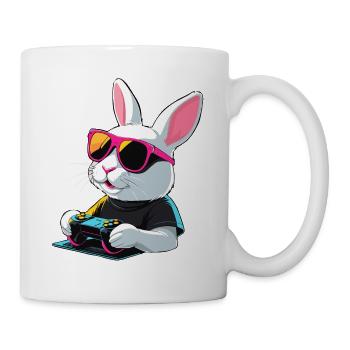 Osterhase Gamer Gaming Streetwear Ikonisches - Tasse - Weiß - Rechts