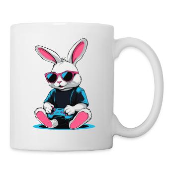 Osterhase Gamer Ikonisches Ostern Gaming - Tasse - Weiß - Rechts