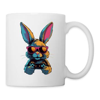 Lapin de Pâques Gamer & Gaming Streetwear Iconique - Mug blanc - blanc - Droite