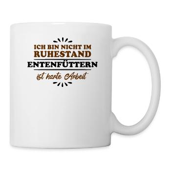 Retirement Pensioner Pensioner Duck Feeding - Mug - white - Right